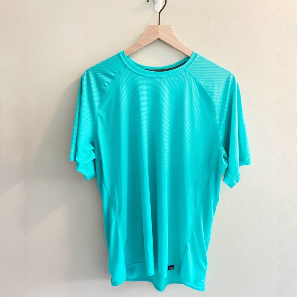 Patagonia Capilene Baselayer Lightweight T-Shirt Mens Size Large Teal Green Tee